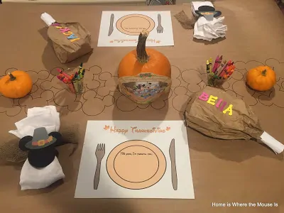 Disney Thanksgiving Kids Table