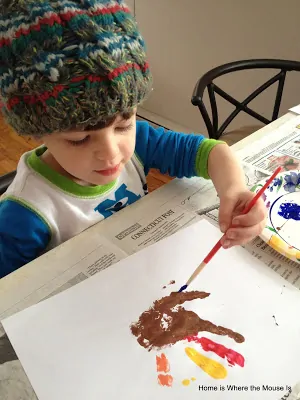 Thanksgiving Hand-print Turkey