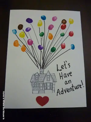 Up House Hand-print Valentine