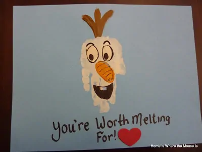 Olaf Hand-print Valentine