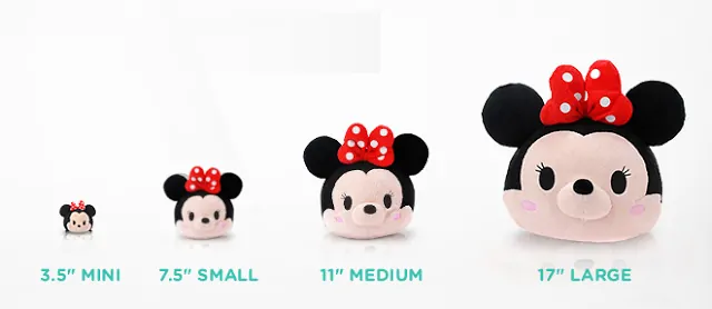 Tsum tsum hot sale plush sizes